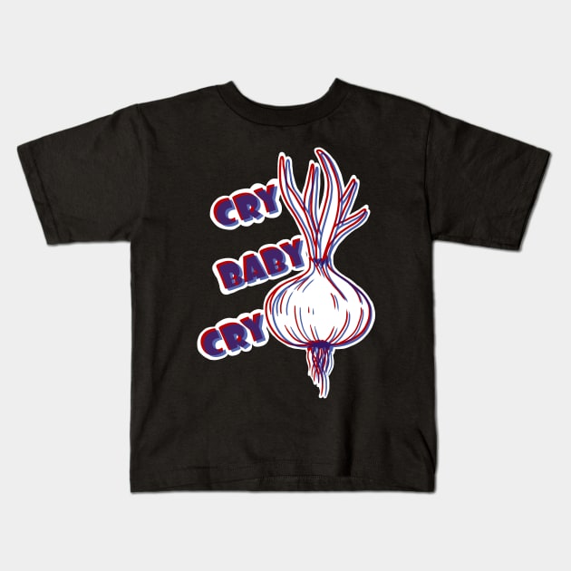 3D onion Kids T-Shirt by gotra